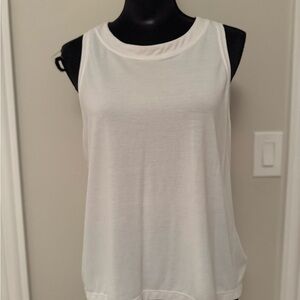 ATHLETA Women’s Athletic White Relaxed Fit Tank Top L